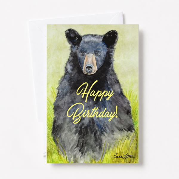 Black Bear "Happy Birthday!" Greeting Card