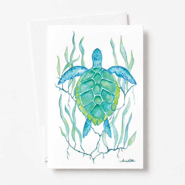 Green Sea Turtle Greeting Card