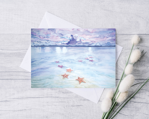 Starfish Sunset Greeting Card