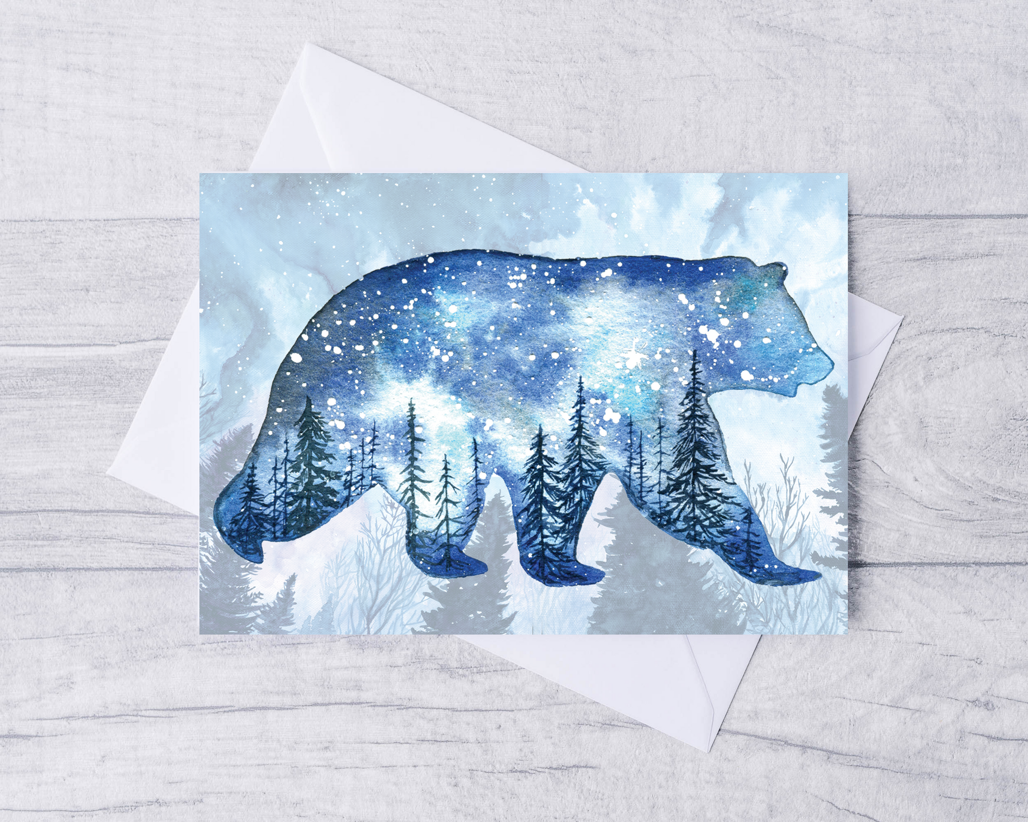 Galaxy Bear Greeting Card