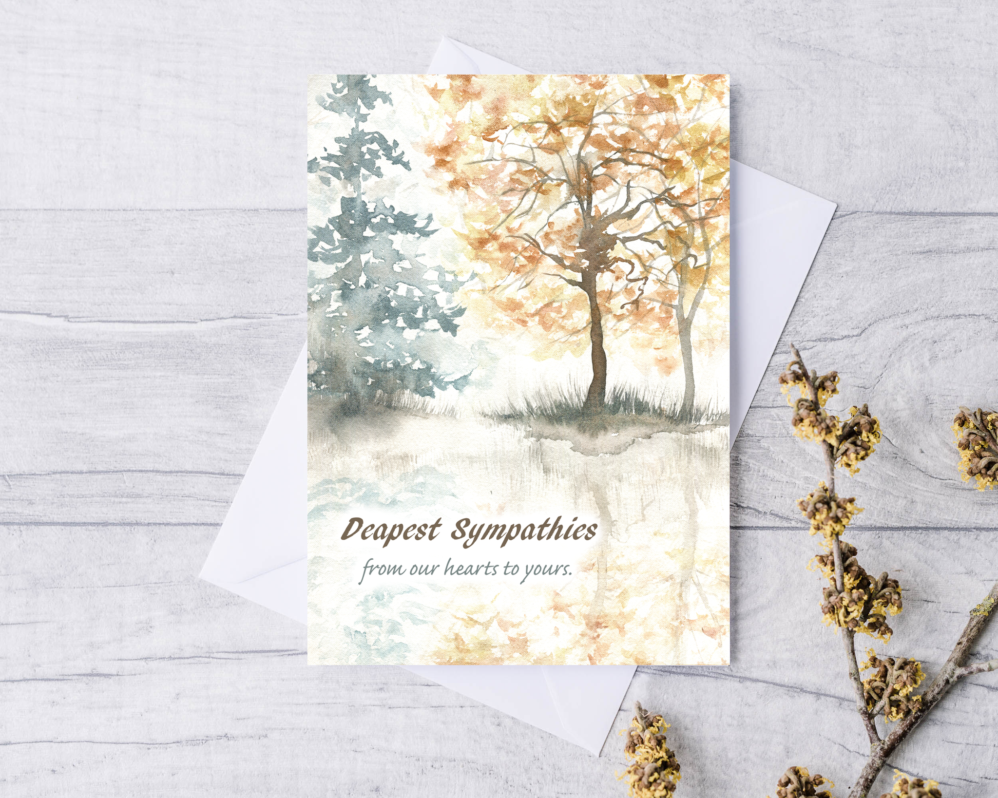 Autumn Sympathy Greeting Card