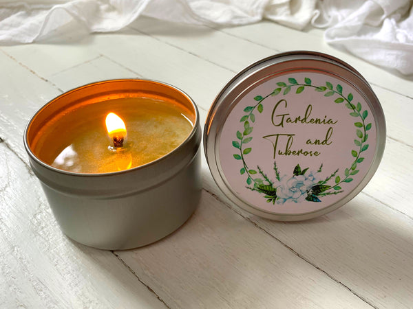 Gardenia and Tuberose Travel Tin Soy Candle