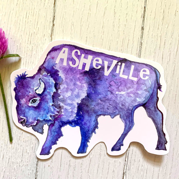 Bison Buffalo Asheville Sticker