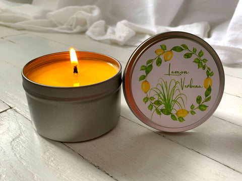Lemon Verbena Travel Tin Soy Candle