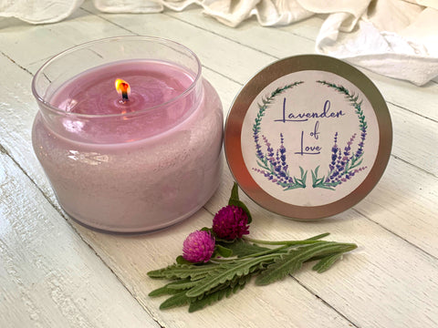 Lavender of Love Apothecary Jar Soy Candle
