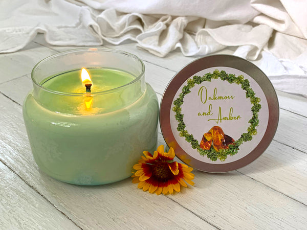 Oak-moss and Amber Apothecary Jar Soy Candle