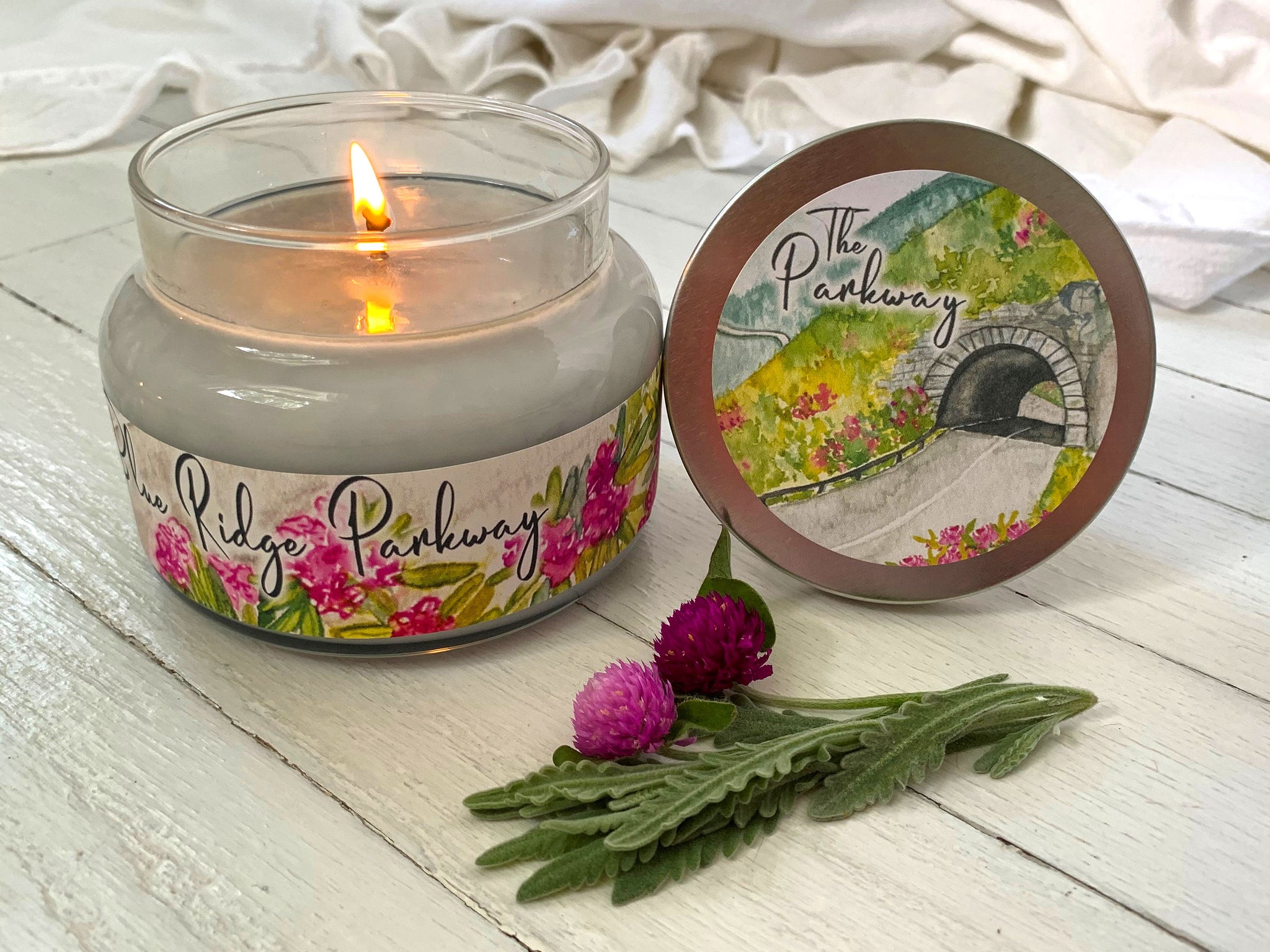 The Blue Ride Parkway Apothecary Glass Soy Candle