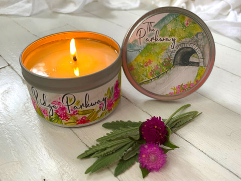 The Blue Ridge Parkway Travel Tin Soy Candle