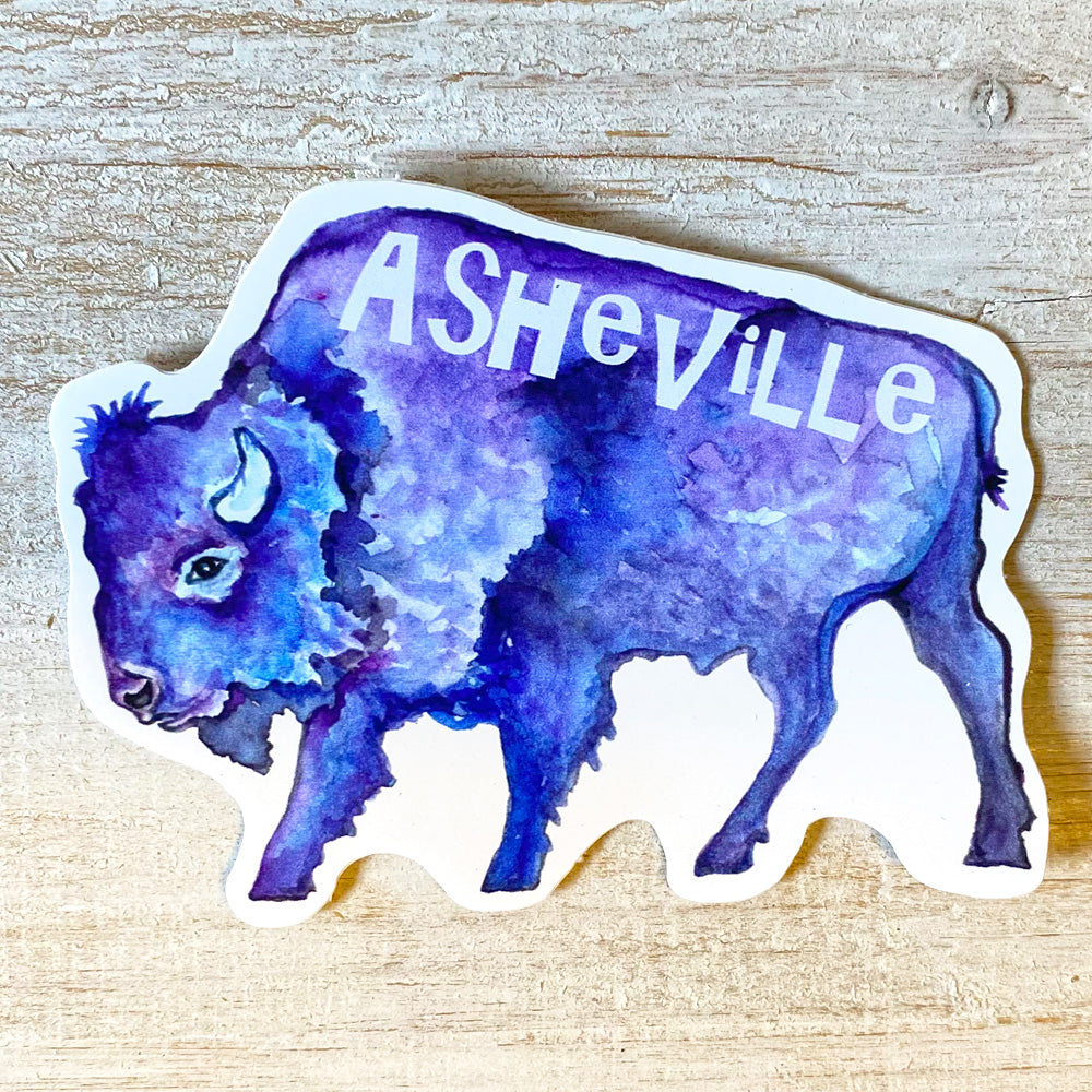 Bison Buffalo Asheville Sticker