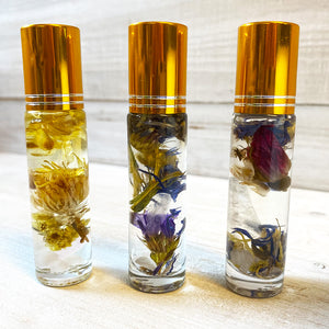 Essential Oil Roll On Aromatherapy Set of 3-Brave Heart, Sunshine And Stress Less
