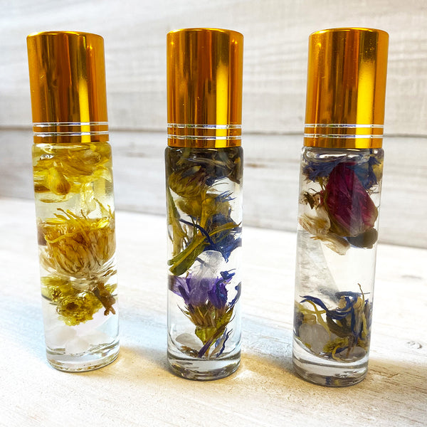 Essential Oil Roll On Aromatherapy Set of 3-Brave Heart, Sunshine And Stress Less